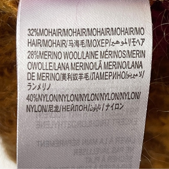 FARM Rio Striped Mohair-Merino Sweater — Size L / Large / Colourful Crewneck - Picture 9 of 9